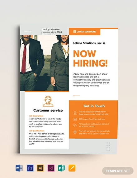 employee recruitment flyer template 440x570