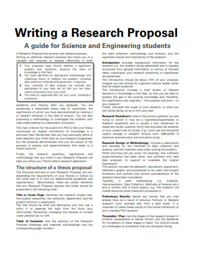 engineering student scientific research proposal template