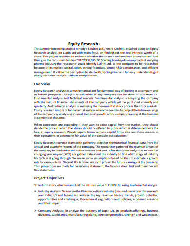 equity-research-analysis-report-template