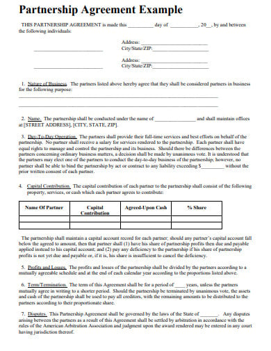 party planner partnership business contract template free