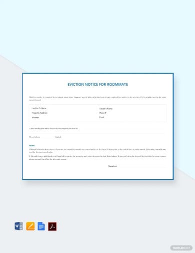 eviction notice for roommate template