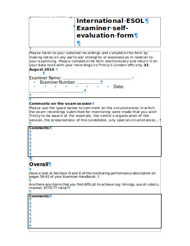 examiner-self-evaluation-form