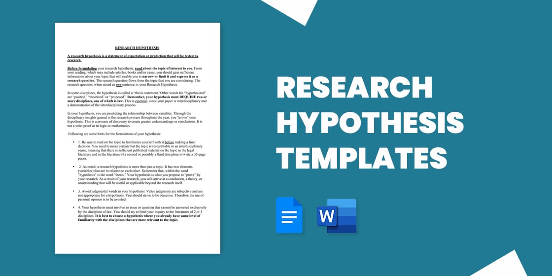 how to write hypothesis in research proposal pdf