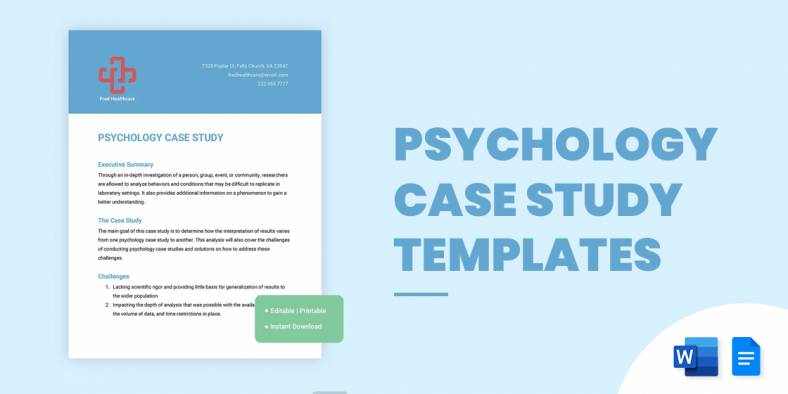 FREE 13+ Psychology Case Study Templates in PDF | MS Word