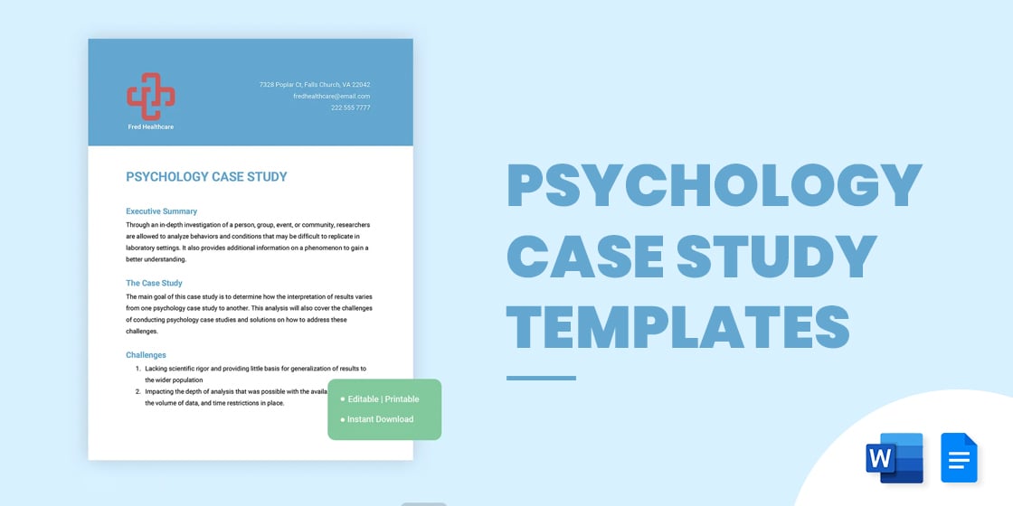 format of case study in psychology