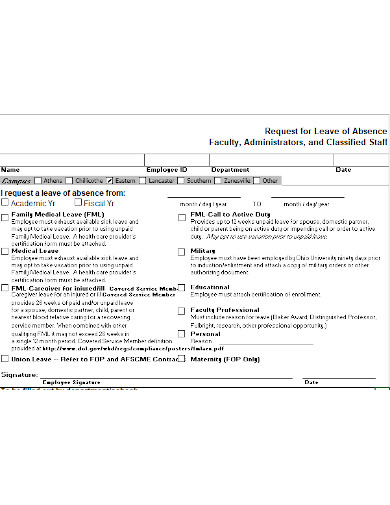 faculity-request-for-leave-of-absence-template
