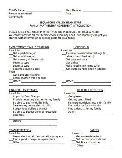 10  Family Partnership Agreement Templates in PDF Word
