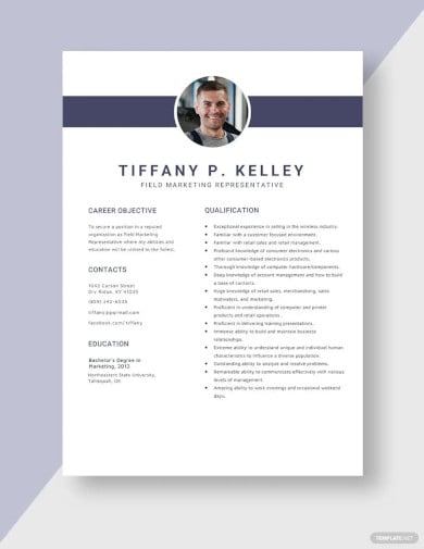 field marketing representative resume template