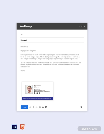 formal email signature template