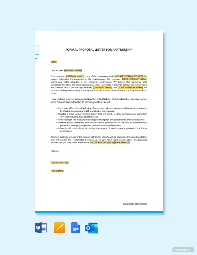 14+ Partnership Proposal Letter Templates in PDF | DOC | Pages | Free ...