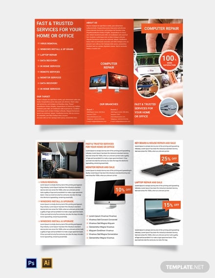 free-computer-repair-a3-brochure-template