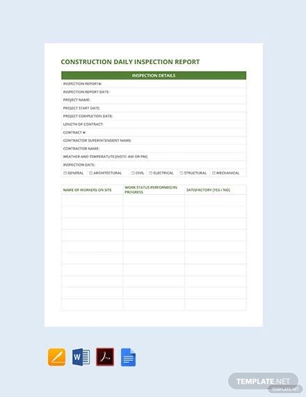 23 Sample Inspection Report Templates Docs Word Pages