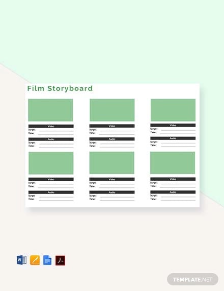 free film storyboard template