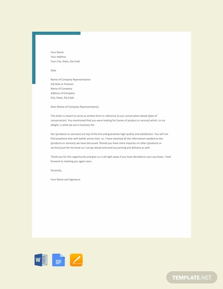 free formal letter of interest template