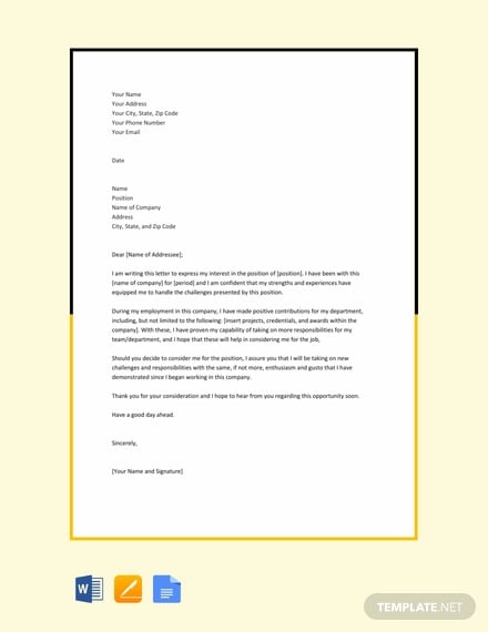 Letter Of Intent For A Job 13 Free Word Pdf Documents Download Free Premium Templates