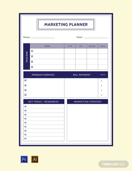 free marketing planner template