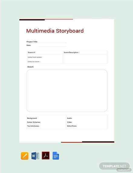 free multimedia storyboard template