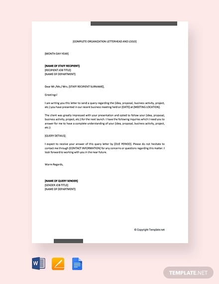 16+ Query Letter Templates