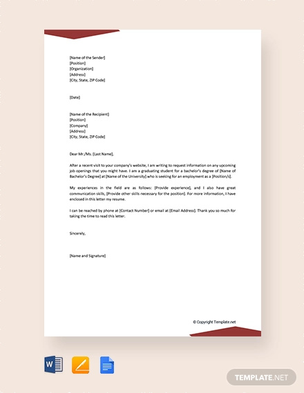 9 Query Letter Templates Free Premium Templates