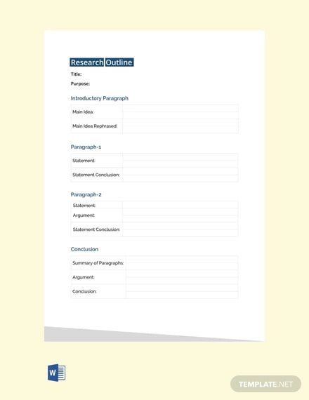 free research outline template