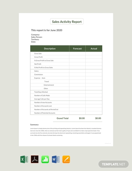 free-sales-activity-report-sample