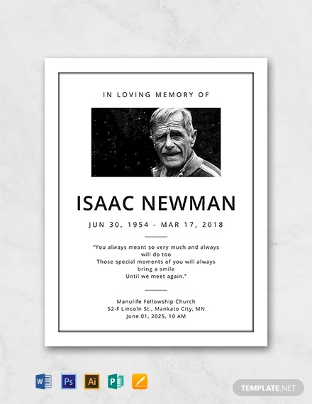 33+ Printable Funeral Program Templates in AI | InDesign | MS Word ...