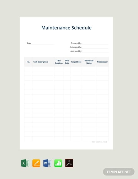 free-simple-maintenance-schedule-template