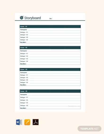 free simple storyboard template