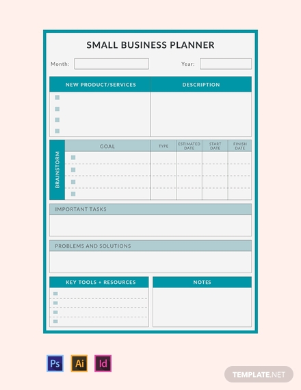free small business planner template 440x570 1