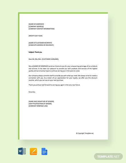 Thank You Letter for Appreciation - 19+ Free Word, Excel, PDF Format ...