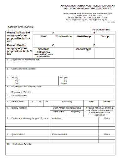 gantt chart research proposal application form