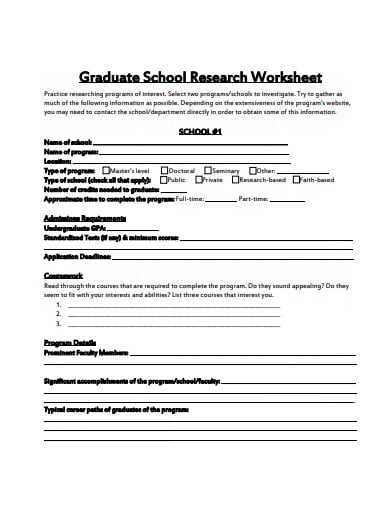 research sources worksheet