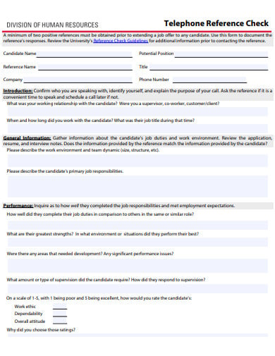 hr-telephone-reference-check-form-template