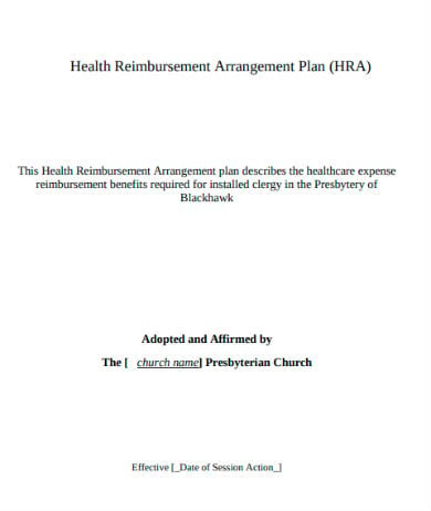 health-reimbursement-arrangement-for-church-sample