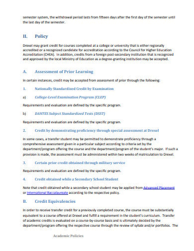 high-school-credit-assessment-policy-template