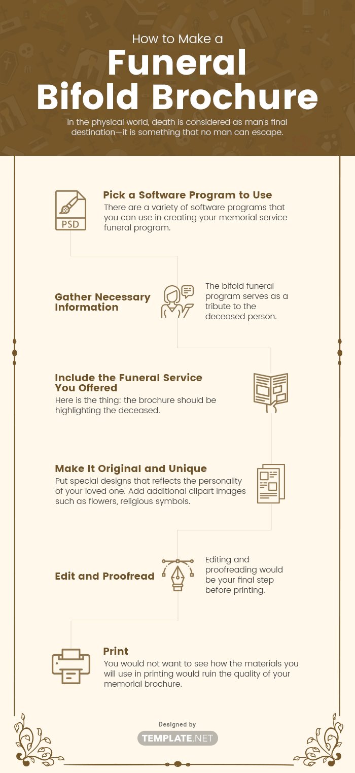 funeral bifold brochure template