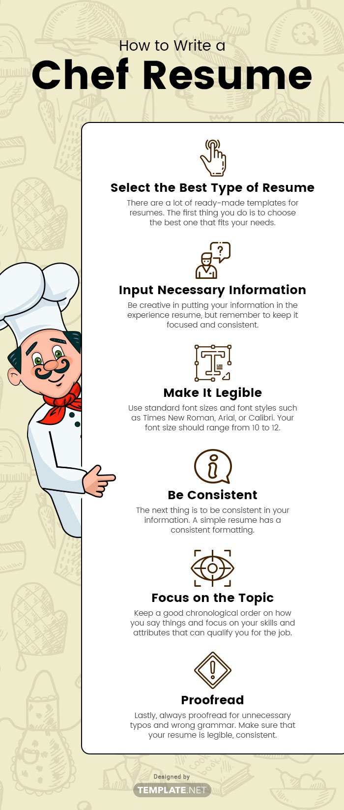 chef resume template