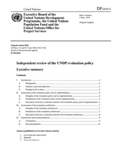 independent evaluation development policy