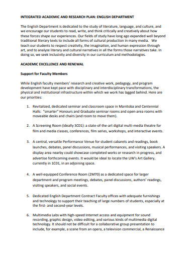 academic research plan template