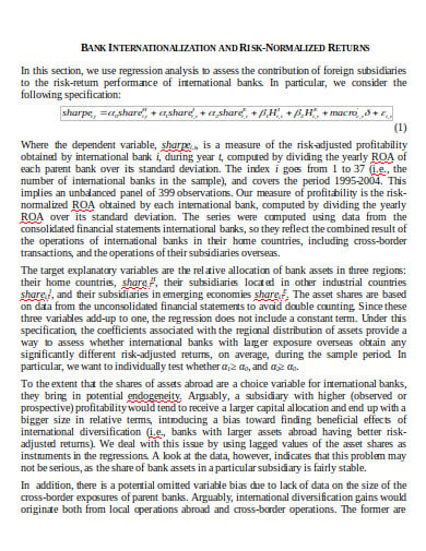 international diversification of loan portfolios