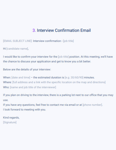 Reply To Interview Confirmation Email Sample