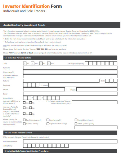 investor-identification-form-template
