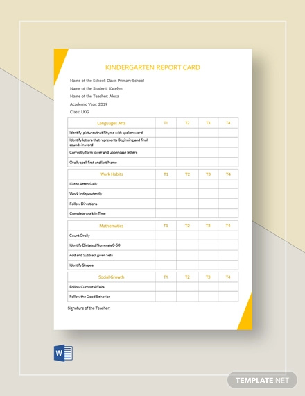 34+ Report Card Templates- Word, Docs, PDF, Pages