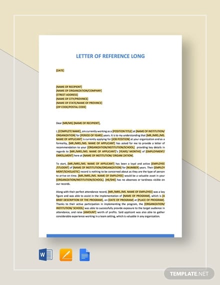letter-of-reference-long-template