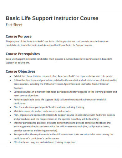 life-support-instructor-course-fact-sheet