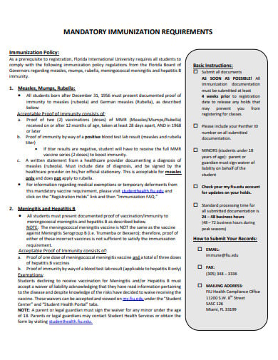 mandatory-immunization-requirements-template