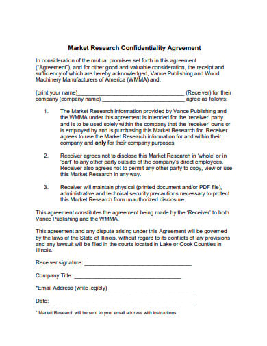 market research confidentiality agreement template