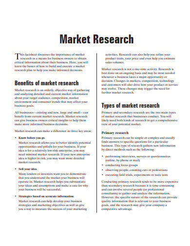 market research plan benefits