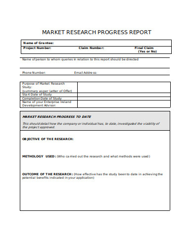 market research report template free download