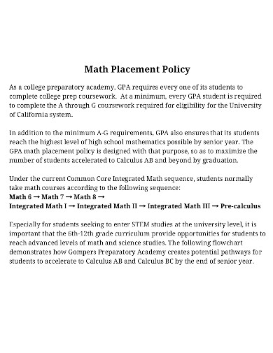math-placement-policy-template